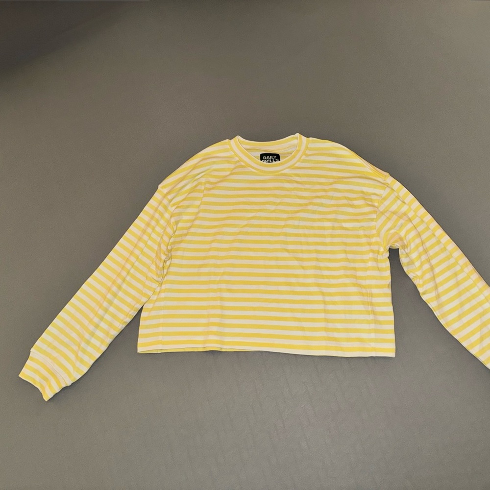 Daily Drills Yellow Striped Sweater